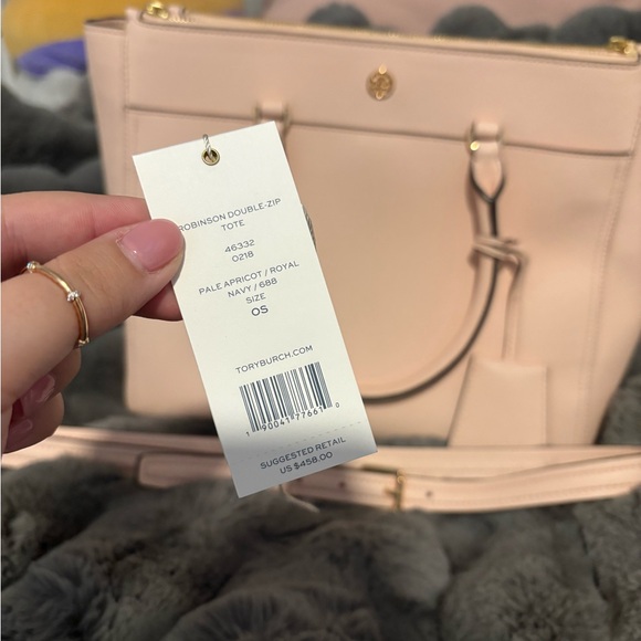 Tory Burch Light Pink Robinson Tote - Picture 1 of 7